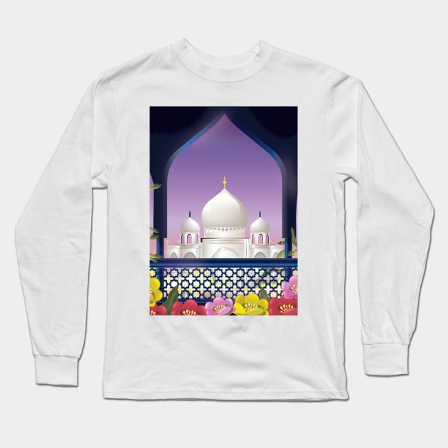 Beautiful Arabic Palace Long Sleeve T-Shirt by nickemporium1